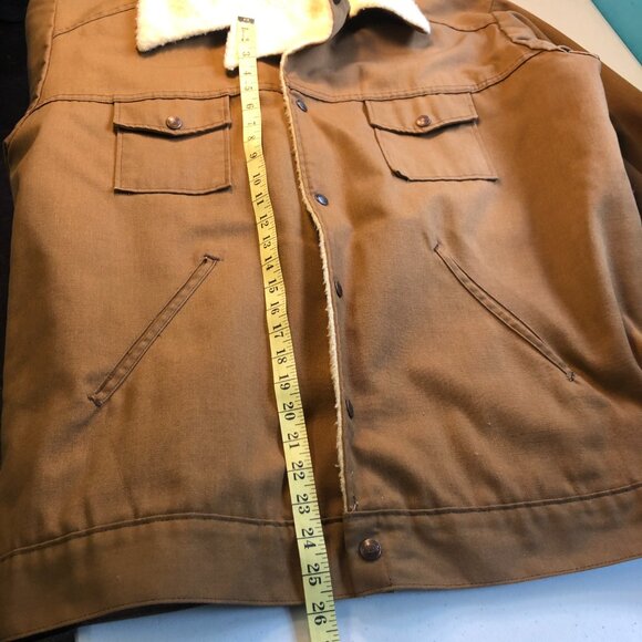 Vintage Dickies Light Brown Jacket, Sherpa-Lined, Size Large - Picture 11 of 12